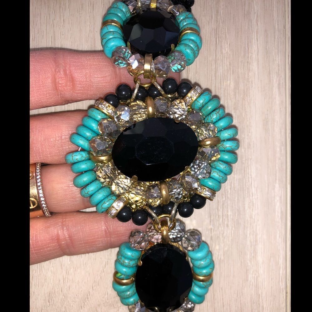 Turquoise tussle long necklace - Picture 6 of 10